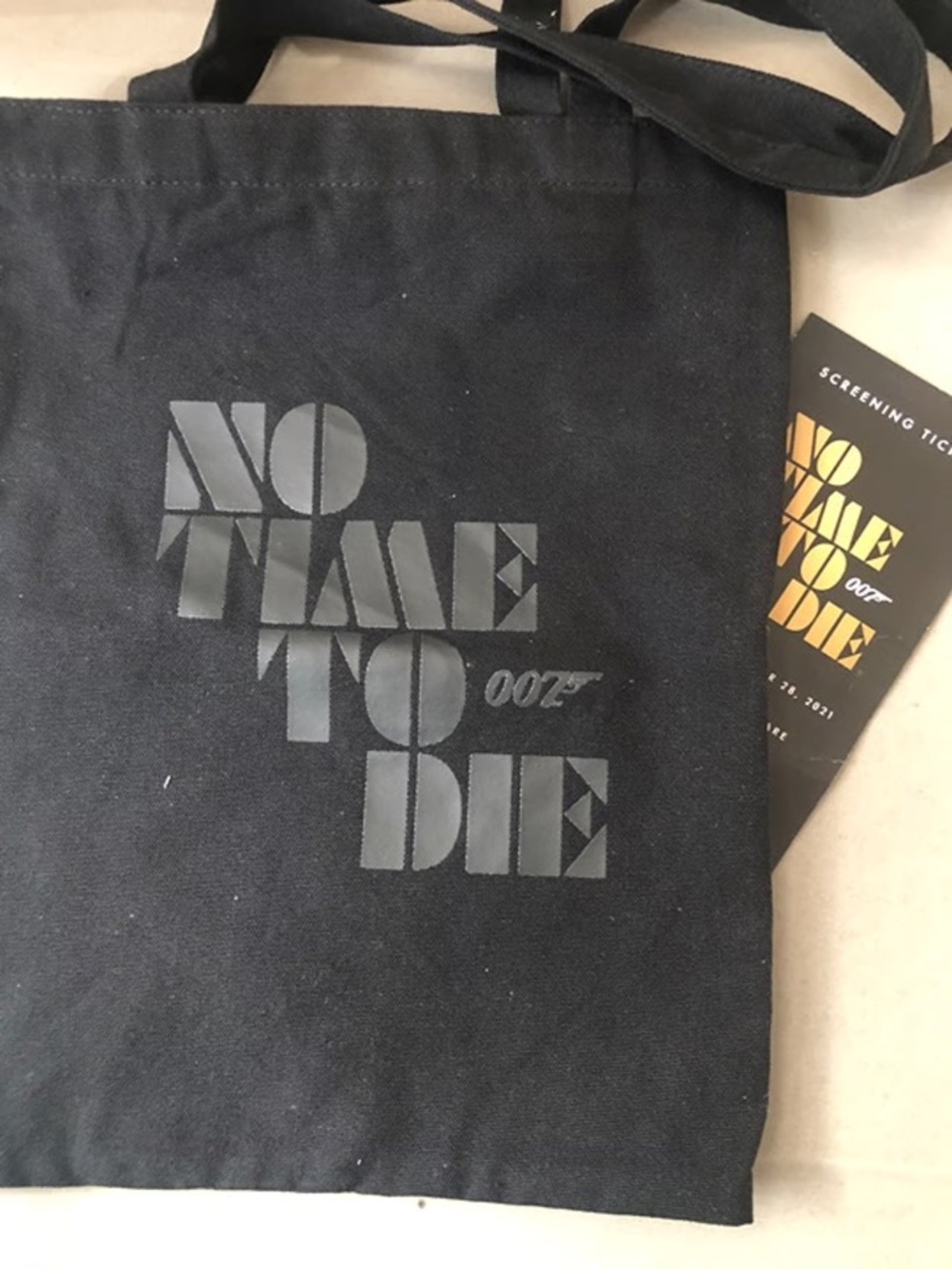 007: No Time to Die | Premiere tote and card case-Black | In Original Sleeve